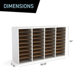 Safco Wooden Paper and Mail Organizer - Image 3