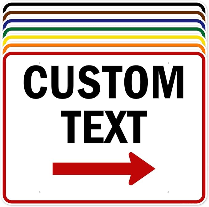 Custom Arrow, Custom Directional Sign, Right Arrow, 36x48 Inches, Rust Free by MySignCenter