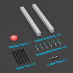 Open Slot Wire Duct Kit, 31.4" Server Rack Cable Management, Cable Management - Image 6