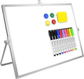 Dry Erase White Board, 16inX12in Large Magnetic Desktop Whiteboard by ABERLLS