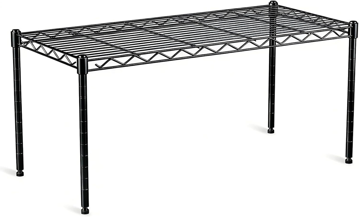 VANZBON 1-Tier Wire Shelf Rack, Single Metal Shelves Rack, Height Adjustable