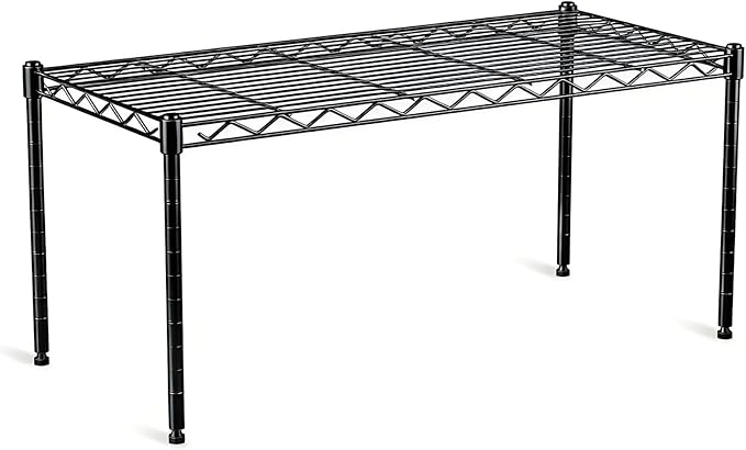 VANZBON 1-Tier Wire Shelf Rack, Single Metal Shelves Rack, Height Adjustable by Vanzbon