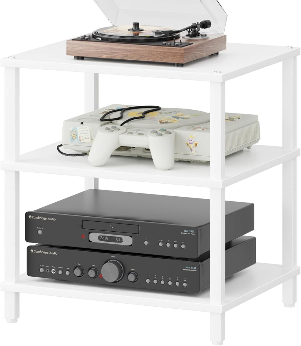 3-Tier AV Media Player Stand, Modern Stereo Cabine, Game Console Shelf