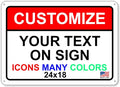 Custom Signs Outdoor Metal 24x18 by avgrafx