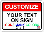 Custom Signs Outdoor Metal 24x18 by avgrafx
