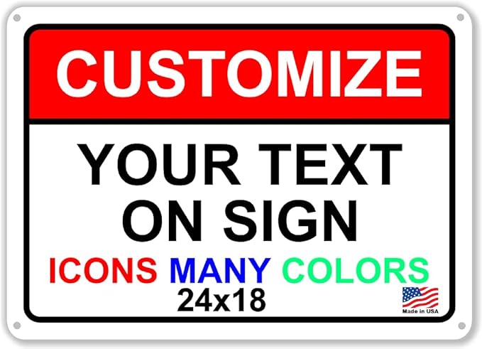 Custom Signs Outdoor Metal 24x18 by avgrafx