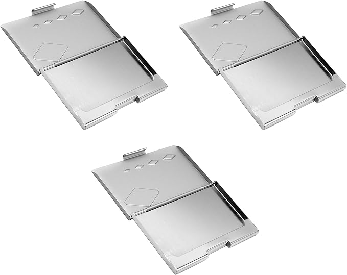 Stephanie Imports Set of 3 Slim & Minimalist Metal Business Card Holder Unisex - Image 2