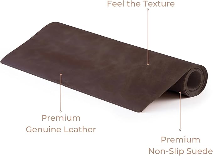Node Leather - Genuine Leather Desk Mat, Desk Organizer & Cup Coaster - Leather - Image 7