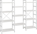 SUPERJARE Triple 4 Tier Bookshelf, Bookcase by SUPERJARE