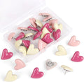 30pcs Heart Push Pins, Decorative Push Pin Pink Cute by wusuowea