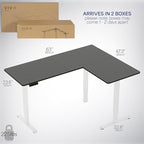VIVO Electric Corner 63 x 47 inch L-Shaped Standing Desk, Memory Height - Image 6