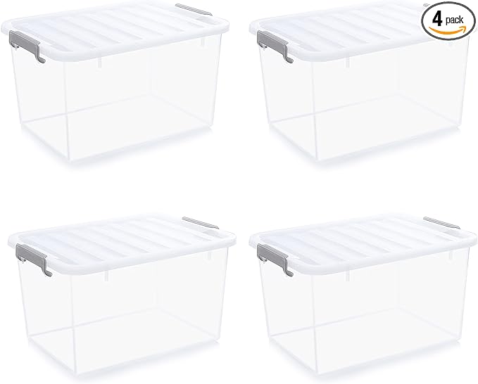 Citylife 44.4 QT Plastic Storage Bins by Anywish