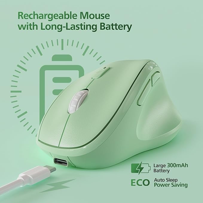 Micropack Ergonomic Vertical Wireless Bluetooth Mouse - Image 3