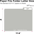 File Folder, RAZCC 150 Pack 1/3 Cut Tab File Folders Letter Size, Folders - Image 2