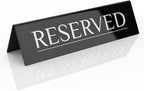 12 Reserved Table Signs – Black Stainless Steel by ADAPTICGROUP