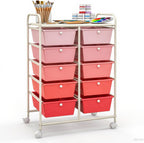 GLACER 10 Drawer Rolling Cart, Storage Cart