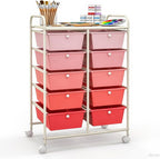 GLACER 10 Drawer Rolling Cart, Storage Cart by GLACERGrowupinhappiness