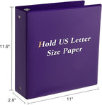 CIXILDTS 2-inch Round Ring Binder, Durable 2" 3 Ring Binder Fit Letter Size - Image 2