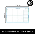 PAPERAGE To Do List Notepad & Weekly Planning Pad, 60 Sheets, 6.5 in x 9.5 in, Undated Weekly Planner & To Do List Notebook for Work, Home Office & School, (Blue)