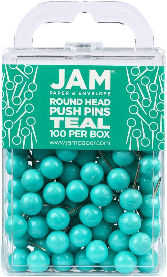 JAM PAPER Colorful Push Pins by JAMPaper