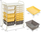 LDAILY 15 Drawer Rolling Storage Cart, Rolling Cart - Image 3