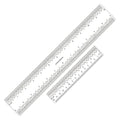 2 Pieces 6"/12" Clear Acrylic Ruler Zero-Centering Ruler by CYFUNDESIGN