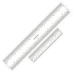2 Pieces 6"/12" Clear Acrylic Ruler Zero-Centering Ruler by CYFUNDESIGN