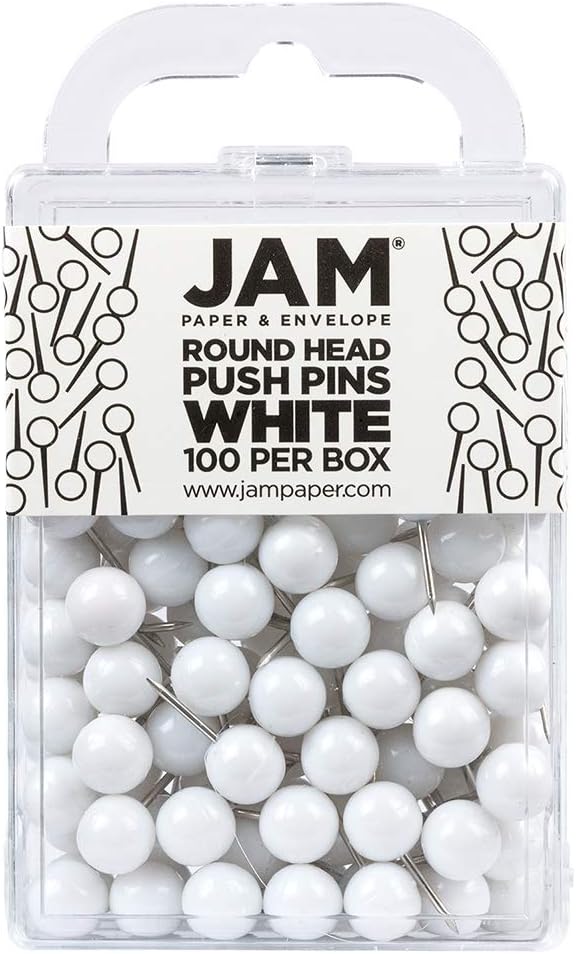 JAM PAPER Colorful Push Pins by JAMPaper