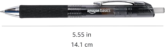 Amazon Basics Gel Pens Fine Point Smooth Writing Pens, Retractable, 12 Pack - Image 6