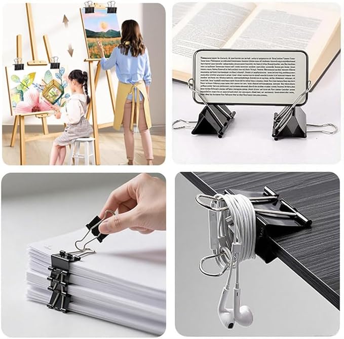 200PCS Binder Clips Paper Clamps Assorted Sizes, Mini and Micro, 6 Sizes - Image 4