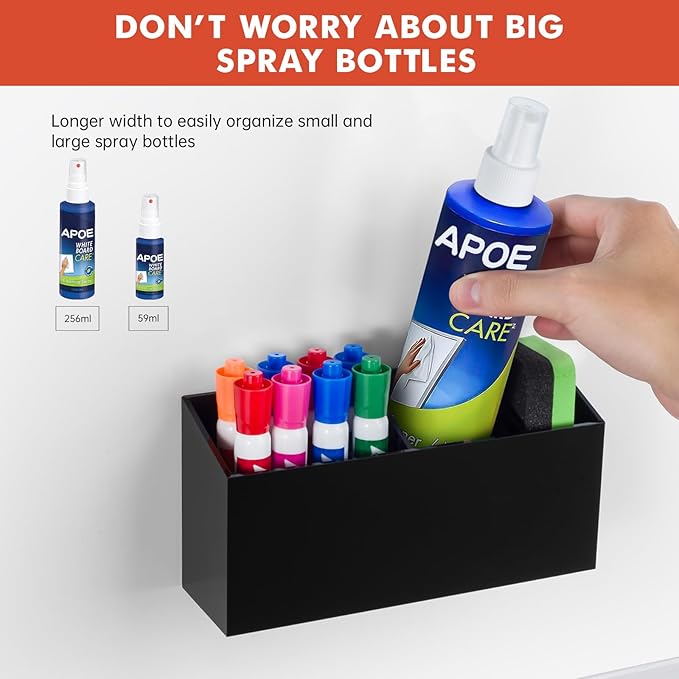 Banafich Magnetic Dry Erase Marker Holder, Acrylic Magnet Pen Holder - Image 3