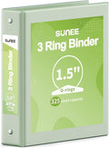 SUNEE 3 Ring Binder 1.5 Inch 1 Pack, Sage Green by SUNEE