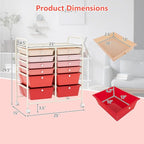 Happygrill 12-Drawer Rolling Storage Cart, Utility Cart - Image 3
