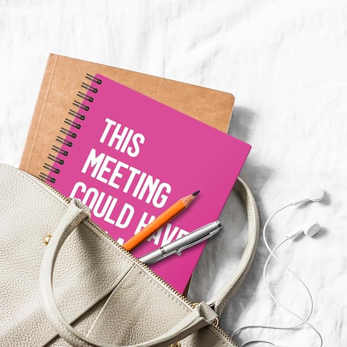 XQLZY This Meeting Could Have Been A Fist Fight Rose Red Spiral Notebook - Image 5