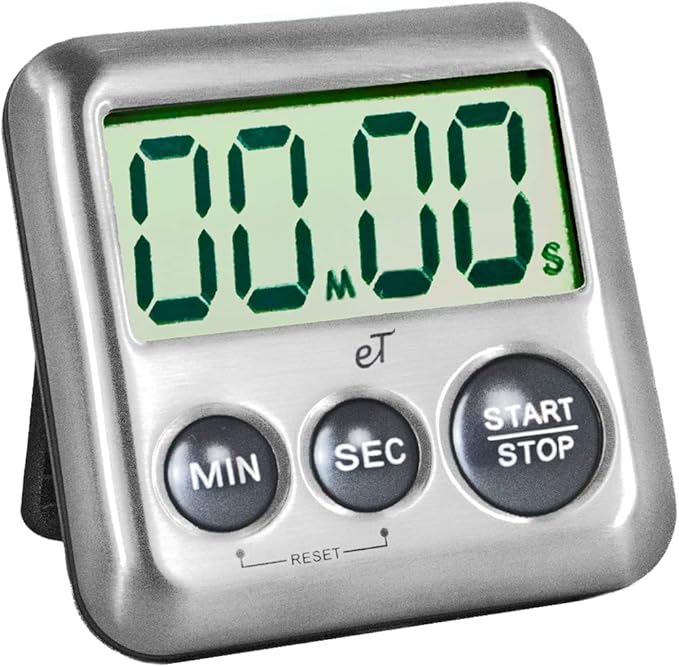 Elegant Digital Kitchen Timer Stainless Steel - Image 2