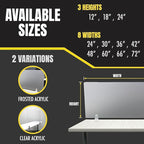 OBEX Clear Acrylic Desk Mounted Privacy Panel - Image 3