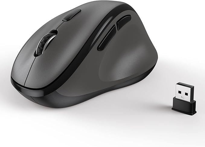Ergonomic Wireless Mouse with USB Receiver by Unknown