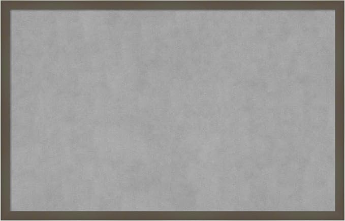 Amanti Art Grey Framed Magnetic Board 21x33 Large Vision Board by AmantiArt