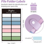 SKYDUE File Folder with Labels, Accordion File Organizer with 8 Pockets - Image 4