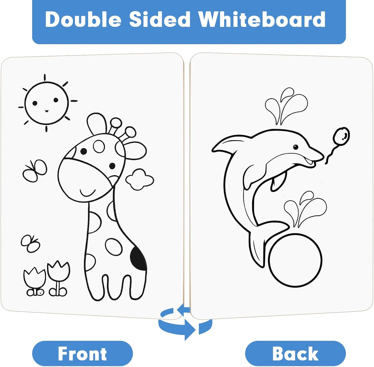 Dry Erase Lapboards, HERKKA 25 Pack Double Sided Small Dry Erase Whiteboards ...