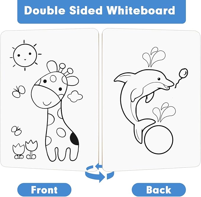 Dry Erase Lapboards, HERKKA 25 Pack Double Sided Small Dry Erase Whiteboards 9 - Image 4