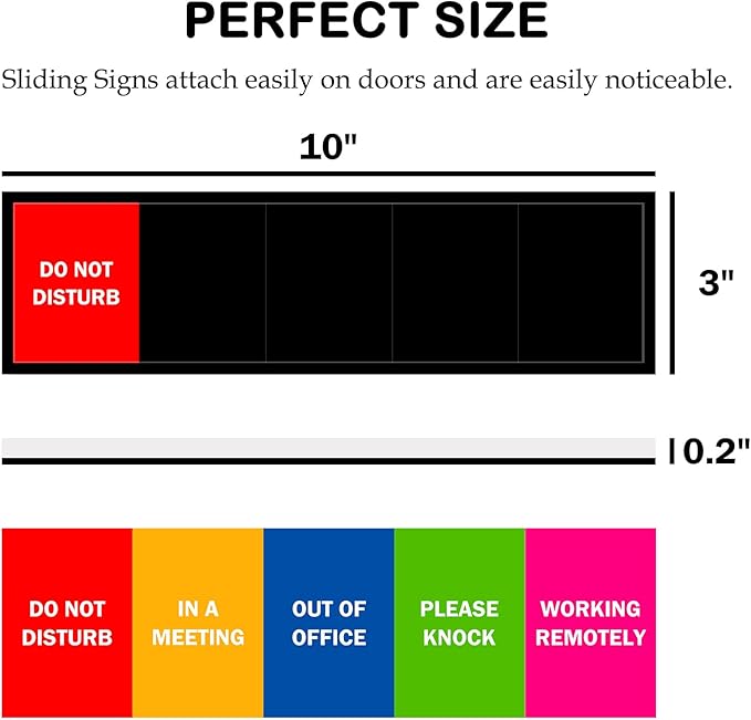 Office Door Sign, Do Not Disturb/Please Knock/Out of Office/in a - Image 7