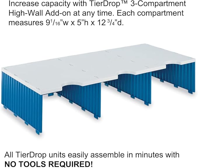 Ultimate Office TierDrop Jumbo 3-Compartment High-Wall - Image 6