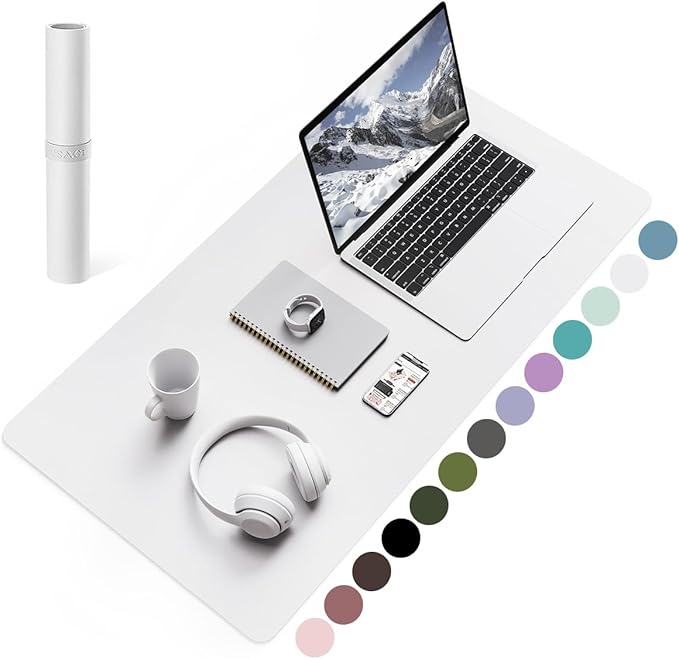 YSAGi Non-Slip Leather Desk Pad, Waterproof Laptop Computer Desk Keyboard Mat by YSAGi