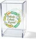 Vgrti Inhale Exhale Repeat Acrylic Cosmetic Pencil Pen Holder Cup, by Unknown