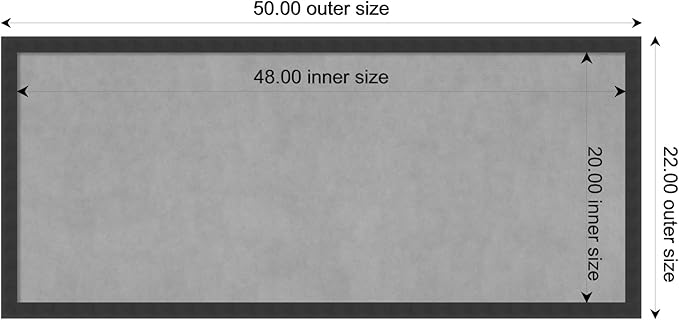 Amanti Art Black Framed Magnetic Board 22x50 Oversize Vision Board - Image 4