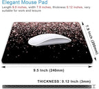 IMAYONDIA Mouse Pad, Rose Gold Glitter Black Mouse Pad, Non-Slip Rubber Base - Image 2