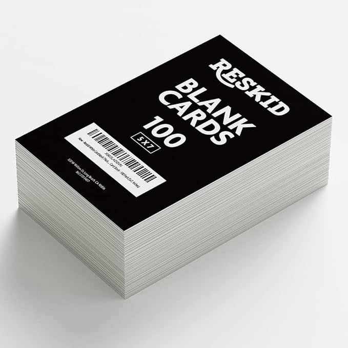 Reskid 100 Pack of White Cardstock - Image 2