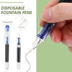 Crtiin 36 Pcs Disposable Fountain Pens, Back to School Quick Drying Ink Pen - Image 2
