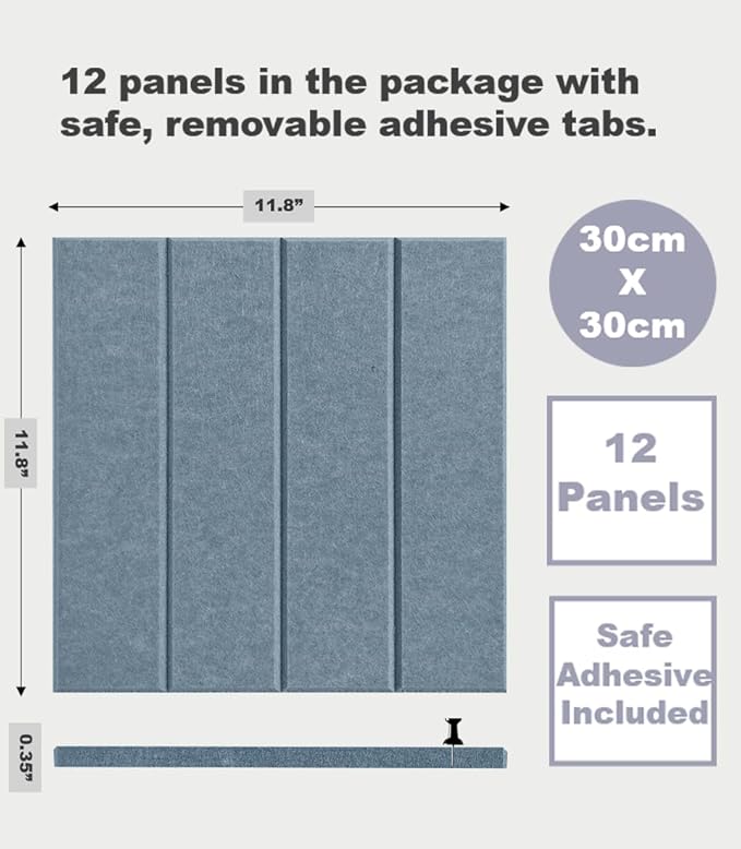 DECORITA Felt Bulletin Board Tiles | Modern Cork Board Alternative | Large Cork - Image 4